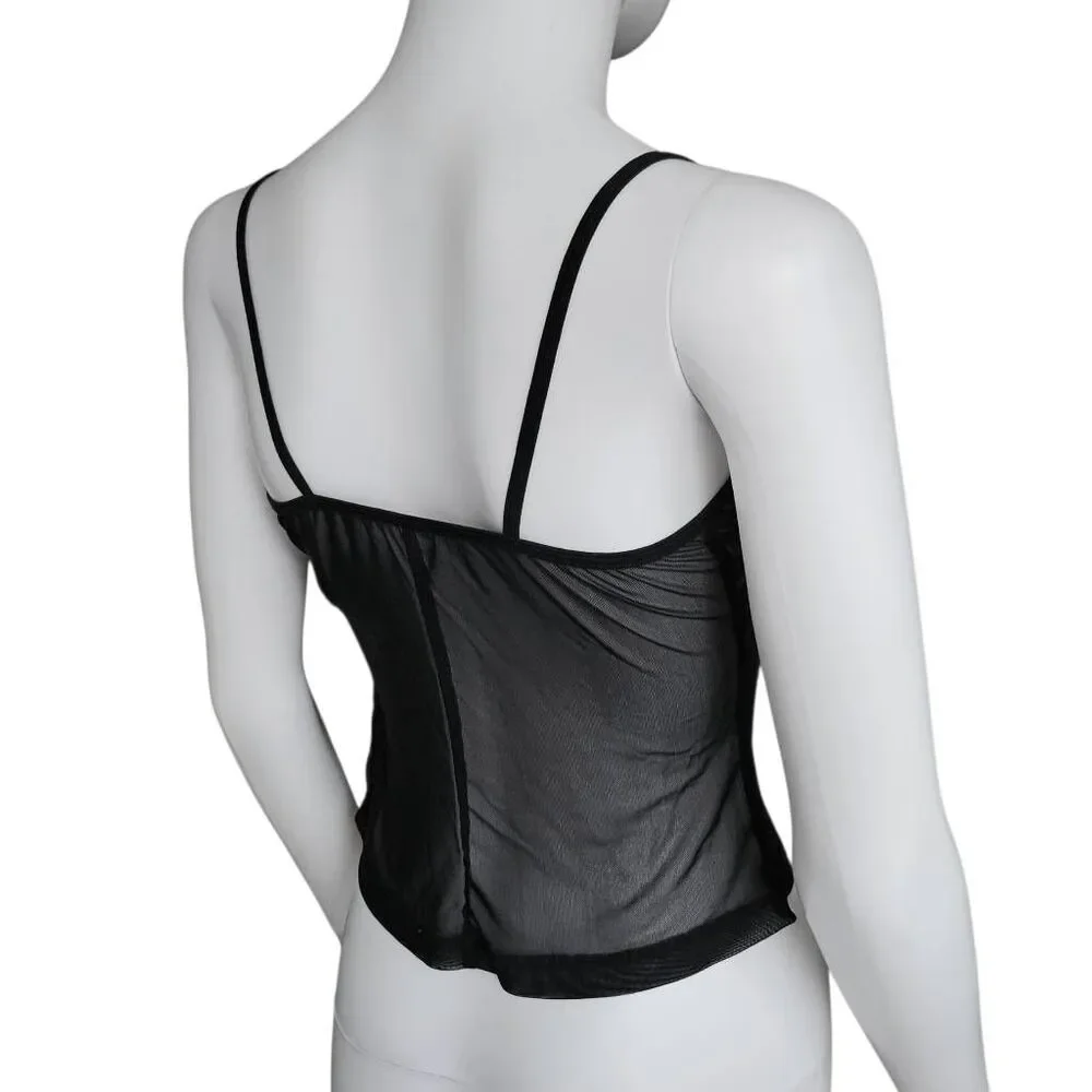 90s vintage goth mesh cami